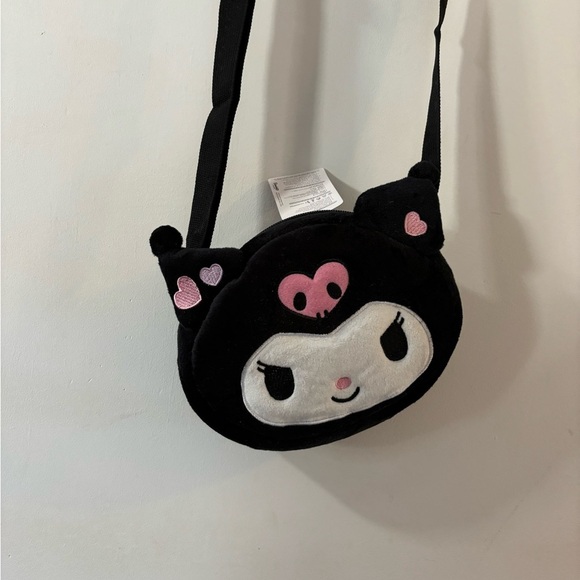 Sanrio Kuromi Cutie Face Plush Crossbody Bag - Picture 1 of 4